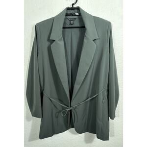 Athleta Gray Blazer with Tie Waist